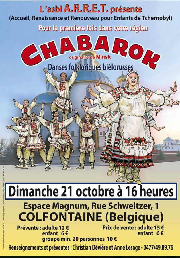 Affiche. Colfontaine - Chabarok - Danses folkloriques biélorusses. 2019-10-20